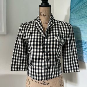 Vintage Checkered Blazer Anne Elisabeth Abaya